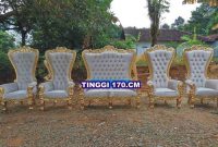 Kursi pengantin syahrini gold