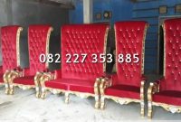 kursi pengantin warna merah model bellagio