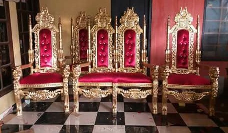 Sofa Pengantin Raja ukiran kepala singa