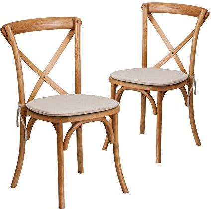 dekorasi kursi pernikahan cross back chair