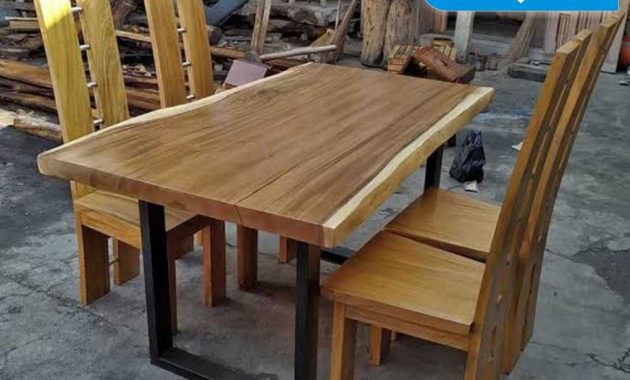 meja makan kayu unik