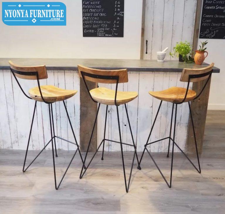 Kursi cafe Besi kaki tinggi Kursi cafe Besi kaki tinggi