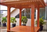GAZEBO KAYU JATI MINIMALIS