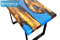 Meja makan Erosi Resin
