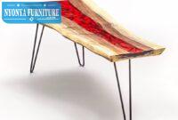 Meja resin broken red Meja resin broken red