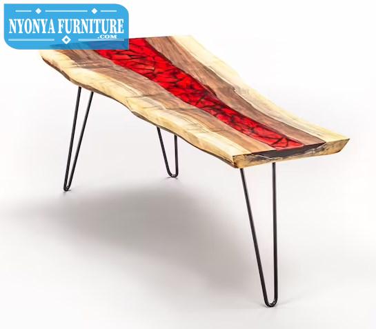 Meja resin broken red