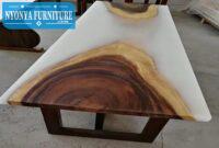 Meja resin milk epoksi Meja resin milk epoksi