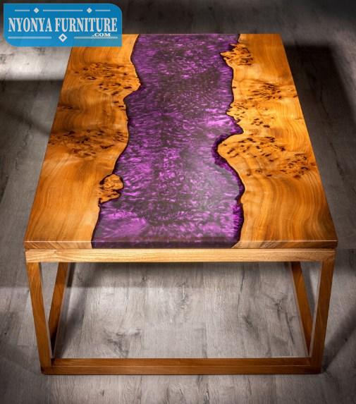 Meja resin purple