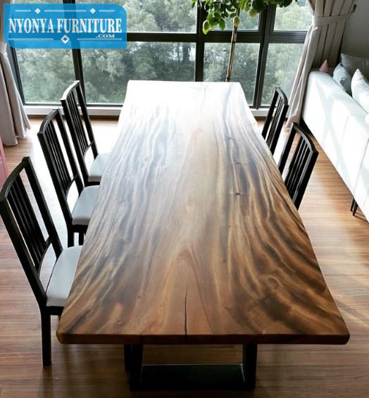 Meja trembesi dinning room table suar