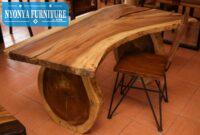 Meja trembesi meja kaki bulat Meja trembesi meja kaki bulat