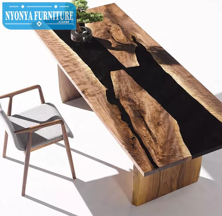 Meja trembesi meja solid hitam