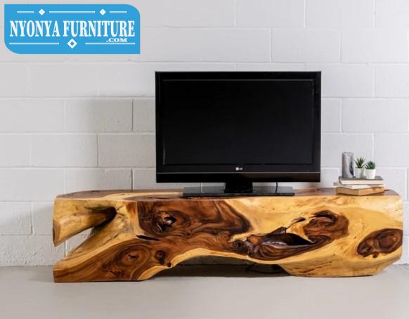 Meja trembesi resin unik tv table