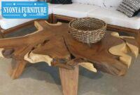 Meja trembesi solid akar