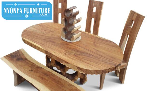 Meja trembesi solid kursi meja