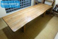 Meja trembesi utuh solid