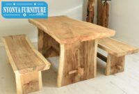 Set meja makan Rustic suar