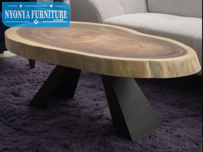 Suar wood oval table