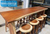 meja bar kayu trambesi
