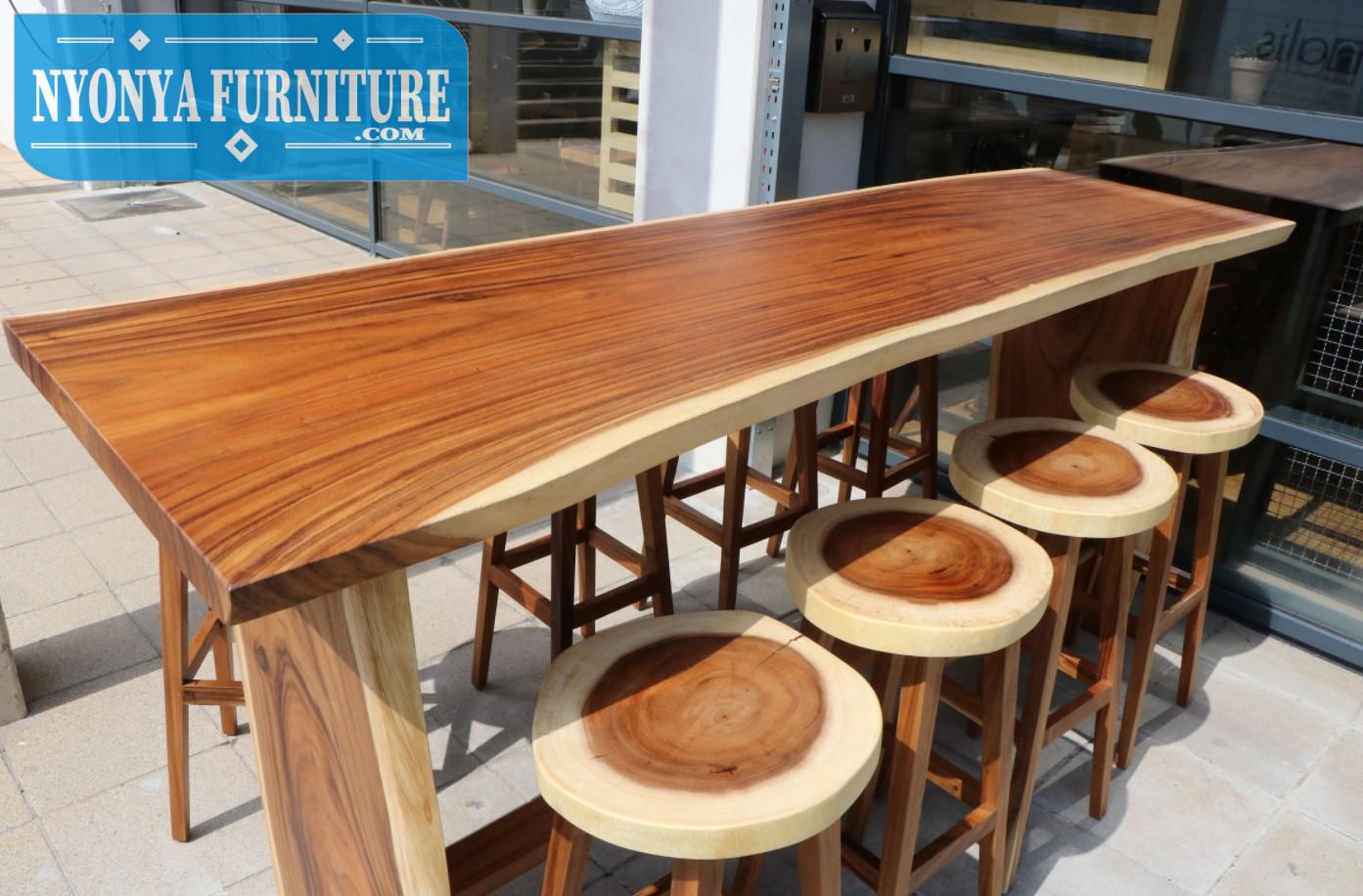 meja bar kayu trambesi