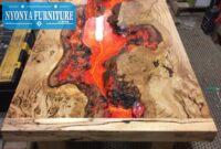 Meja resin lava Meja resin lava