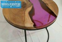 Purple resin table suar
